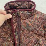 Talbots Jackets Womens S Petite Quilted Paisley Corduroy trim art to wear boho Photo 3