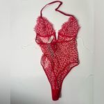 Victoria's Secret Very Sexy V-wire Red Lip Lace Lingerie Teddy Photo 5