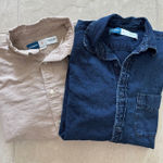 Old Navy  Everyday Shirts Womens Small Denim Corduroy Classic Preppy Minimalist Photo 0