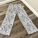 Peanuts Gray and Black Cartoon Sweat Pants Size M Photo 0