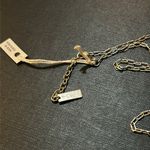 Saint Laurent  Short Rectangular Chain Necklace in Metal Photo 5