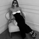 WAYF  Coco Bow Black Midi Dress Photo 1