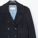 Calvin Klein Womens Wool Blend Pea Coat Jacket Size 8 Gray Classic Quiet Luxury Photo 1