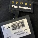 The Kooples NWT  silk front leather patch sweater Photo 3