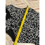 Studio One Womens Sleeveless Ruffle Collared Dress Black White Abstract M Career Size M Photo 4