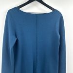 J.Jill Dark teal Blue Seamed Wool Blend Sweater Dress Long Sleeve Size Small Photo 5