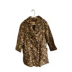 Paris Blues Faux Fur Animal Print Teddy Jacket Tan Brown Fall Winter Cozy coat Photo 1
