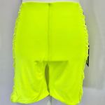 4S13NNA New 4SI3NNA Neon Mesh Side Panel Bike Shorts Yellow Green Sheer Side Biker Short Photo 3