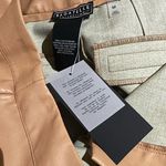 Bagatelle NWT  COLLECTION Camel Faux Leather High Waist Crop Wide Leg Pant Photo 6