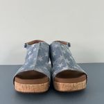 Corkys Carley Patriotic Star Studded Denim Slingback Wedge Sandals Blue Size 9 Photo 2