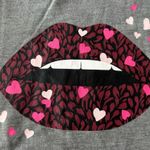 Torrid  Sleep Heather Gray Lips Heart Pullover Lightweight Sweatshirt Sz 0(L)(12) Photo 4