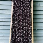 Pretty Little Thing NWT black ditsy floral split detail maxi dress size/6 Photo 4