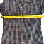 LL Bean Wrinkle Resistant Plaid Button Up Shirt Long Sleeve Cotton Women XS NWOT Green Photo 3
