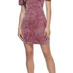 Guess NWT  Textured Bodycon Crushed Velvet Mini Dress in Wine Size 12 New w/Tag Photo 0