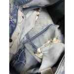 American Eagle  Womens Shorts Sz 8 Blue Denim Hi-Rise Shortie‎ Lace Pockets Holes Photo 4