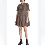 Apiece Apart Las Alturas Mini Dress in Morel Brown size Small Photo 1