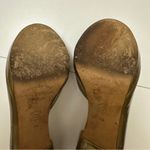 Via Spiga Platinum Gold Peep Toe‎ Platform Heel Size 7M Patent Leather Photo 13