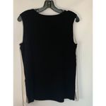 Peter Nygard  Sleeveless Black White V Neck Blouse Size 10 Photo 4
