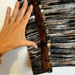 SABINE Stylish Striped Mini Women's Skirt Soft Sequins Boho Western Chic Black Photo 1