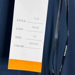 Bill Levkoff  Harmoni Chiffon Navy Blue Bridesmaid Formal Dress Size 14 Photo 6