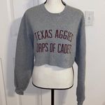 Russell Texas A&M Aggies Cropped Gray & Maroon Crewneck Sweatshirt  Medium Photo 0