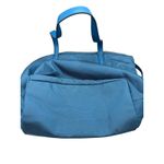 Coach  Blue Nylon Tote Bag Handbag Purse Satchel with Leather Straps & Accents Photo 6