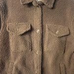 American Eagle Teddy Bear Oversized Sherpa Fleece Jacket M Taupe Brown Photo 2