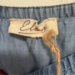 Elan  Off the Shoulder Denim Frayed-edge Dress Size Large Photo 3