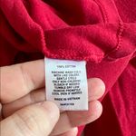 kim rogers Scoopneck Henley 3/4 Sleeve TShirt Red Size Medium Photo 5