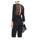 Sandro Noya wrap-effect macramé lace-paneled crepe jumpsuit EUR 40 Photo 16