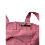 ZARA Short Textured Weave Pink Jumpsuit Short Romper Small Photo 4