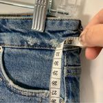 ZARA  Denim distressed embellished high waisted shorts Photo 6