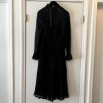 Mac Duggal  49627 Long Sleeve Embroidered Midi Dress Black Size 4 UB Photo 4