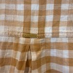 Billabong So Stoked Button-Down Flannel Shirt in Tan and White Photo 7