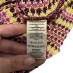 Free People Yellow Striped Metallic Knitted
Short Sleeve dress size large Photo 5