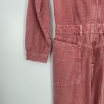 Ba&sh  Women's Pink Long Sleeve‎ Point Collared Dova Denim Jumpsuit Size XS Photo 5