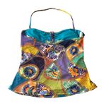 Cremieux Tankini Top Halter Removable Cups Tummy Control Geometric Colorful M Yellow Size M Photo 1