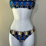 J.Crew Blue Bandeau Bikini Top And Bottom Set Size S No Padding Photo 0