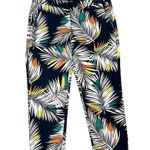Banana Republic  Size 10 Avery Pants Palm Print Crepe Crop Cool Combo Mid Rise Photo 1