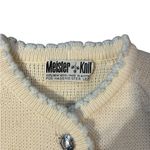 Meister Knit Vintage Wool Knit Cardigan Sweater Cream Baby Blue Cottage No Size Size undefined Photo 3