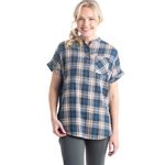 NWT Legendary Whitetails Short Sleeve Popover Plaid Shirt XS Blue Photo 1