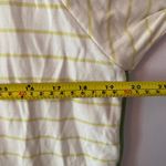 Lake Green Yellow Stripe 3/4 Sleeve 100% Pima Cotton Pajama Shirt Women's Large Photo 6