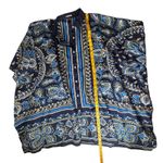 Lands' End  Paisley Button Front Tunic Kaftan Top Large Cotton Resort Cover‎ Up Photo 8