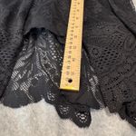 Free People  Whimsigoth Lace Dress Womens 4 Black Gold Sparkle Romantic Fairy Photo 15