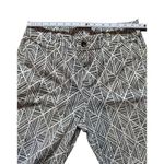 Soft Surroundings Women's Black Ivory Geometric Woven Ankle Pants Sz 10 Photo 3