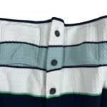 Ann Taylor  Cardigan Womens XS White Blue Striped Cardigan Coastal Grandmother Photo 2