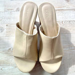 ZARA Studded Chunky Platform Heels | Ivory Size 9.5 Photo 2