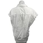 Madewell Women's White Button Up Short Sleeve Collar Shirt Blouse Top Size S Photo 1