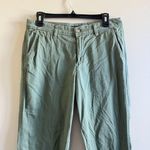 J.Crew Chino Pants Womens Sz 6 Green Slash Pockets Flat Front 100% Cotton L2514 Photo 3