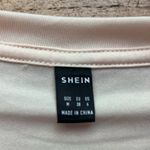 SheIn Cream Oversized Graphic Tee Photo 1